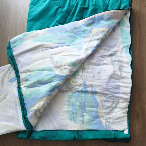 Sleeping bag used, 2-season polyester and cotton, 1.90x0.80 m