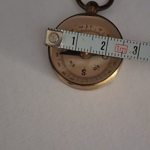 Military brass compass 1930 used, Germany, functional