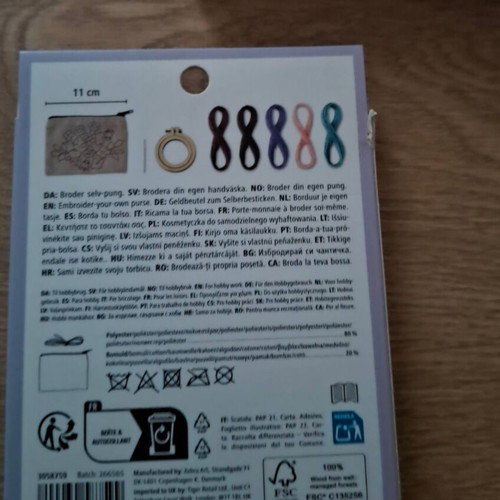 Embroidery kit new, unused