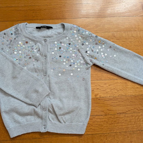 Girls' summer cardigan 110-116 cm used, silver