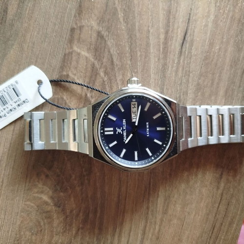 Daniel Klein 14150-3 men's wristwatch, blue dial, new with tag