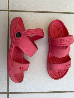 Crocs sandals used, pink