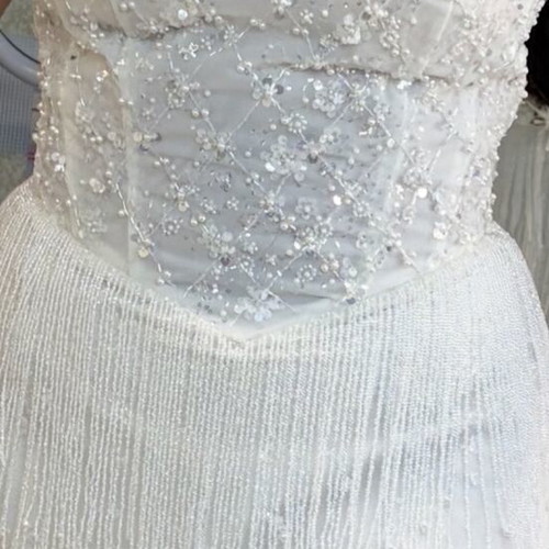Bridal Mini Dress New, Corset Back, Size L-XL, White