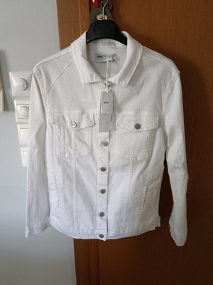 Reiko white denim jacket new, medium, oversized fit
