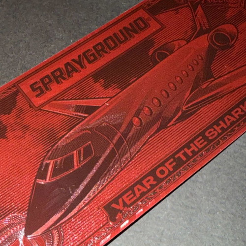 Sprayground Year of the Shark collectible golden ticket like new