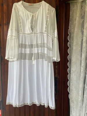 Boxo SugarFree dress white like new, boho style