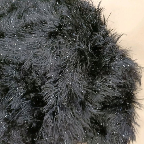 Eco fur neck warmer new with soft hair black
