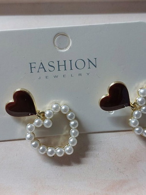 Earrings new, red