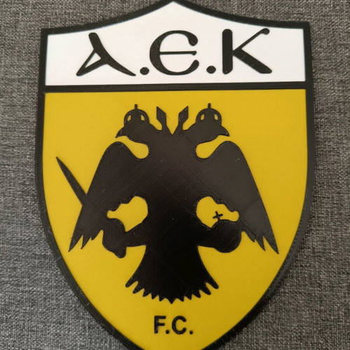 Aek logo new, 3d printed, PLA material