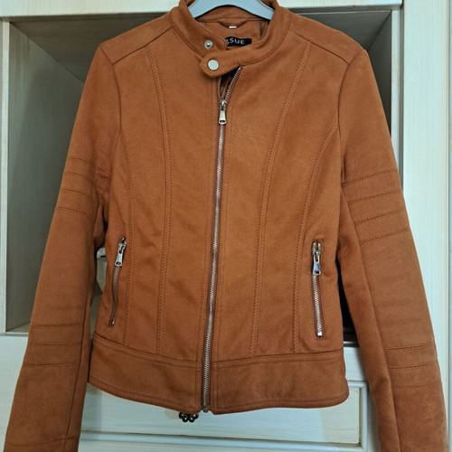 Issue Fashion women's jacket suede look tan size S used