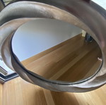 Silver round wall mirror like new