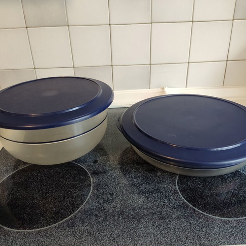 Tupperware storage bowls, 3.5L and 2L, airtight