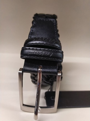 Lavor men's belt genuine leather new, black, size 130