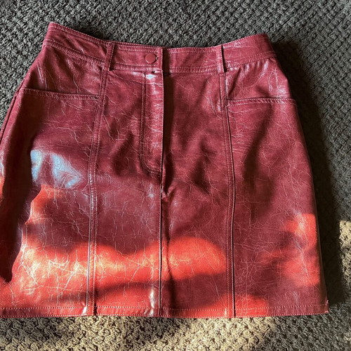 Attrattivo women's mini skirt made of eco leather like new, size M