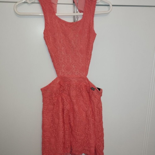 Miss Ebito beautiful youth dress with lace coral new