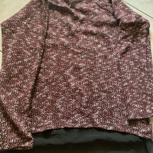 Blouse like new, multicolored with black transparency at back, size S