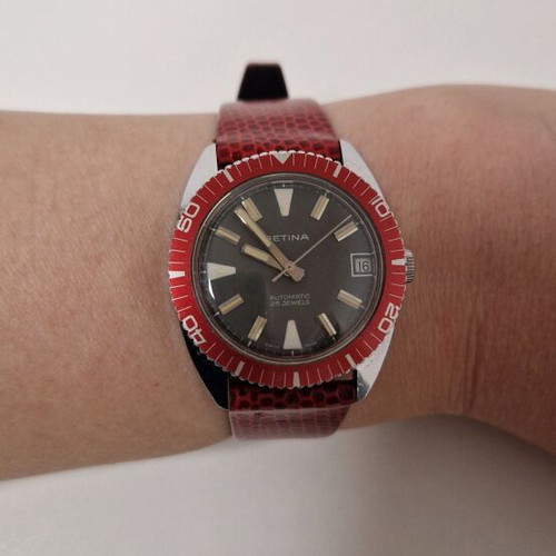 Vintage Betina automatic wristwatch '70s refurbished, Swiss made