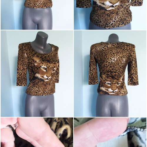 HRC women's blouse leopard print, like new, sizes M to XL