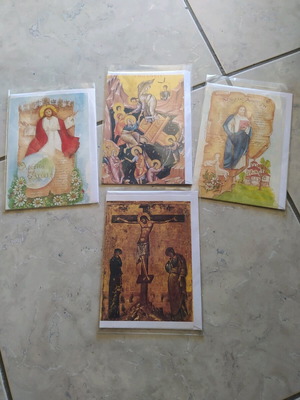Easter greeting cards new, set of 4 with envelope