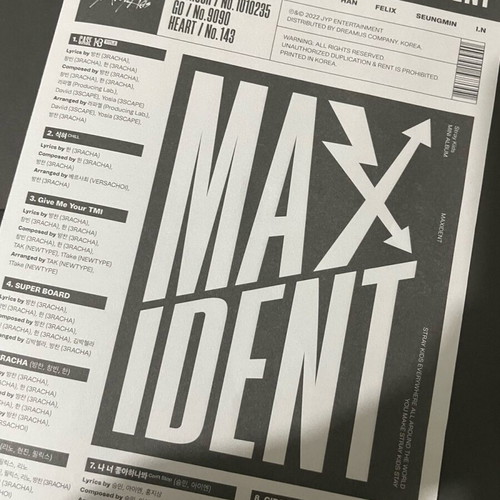 Stray Kids Maxident album like new