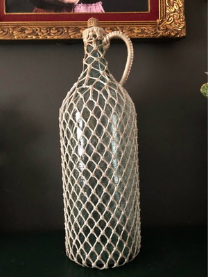 Vintage decor bottle used, height 70 cm