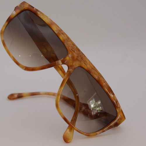 Genny vintage 80s brown sunglasses new, handmade in Italy