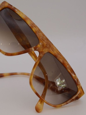 Genny vintage 80s brown sunglasses new, handmade in Italy