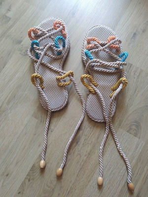 Colorful sandals new, size 36