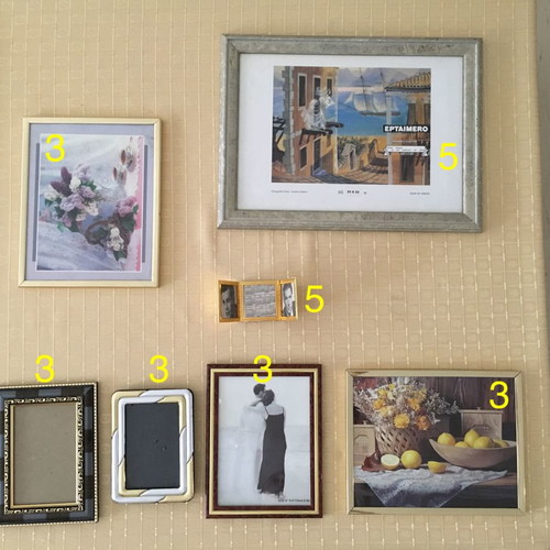 Photo frames used, various designs
