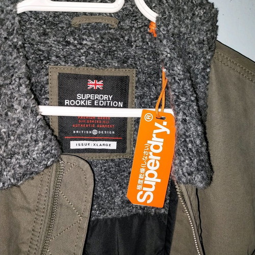Superdry Rookie Winter Aviation Bomber Jacket XL new, khaki