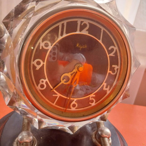 Mechanical Russian Mayak clock used, table