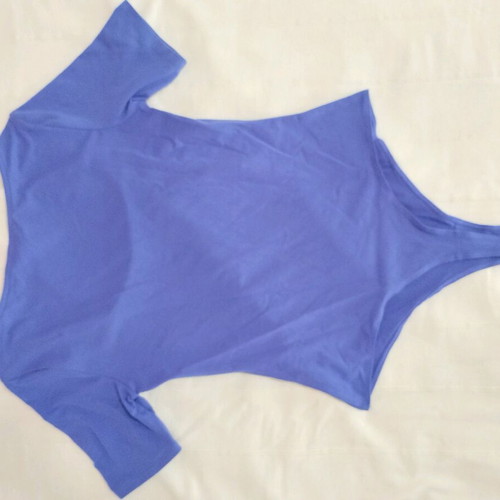 H&M bodysuit with sleeves like new, blue, size S