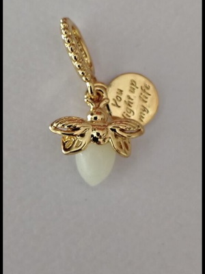 Pandora charm s925 ALE gold firefly glowing in the dark