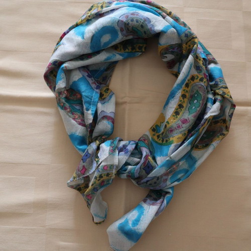 Square scarf new, multicolored 90x110cm