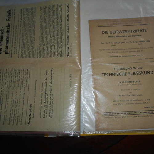 Physical Chemistry used bibliographic pamphlets 1931-1941