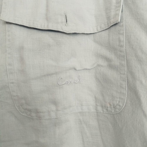 Camel men's linen shirt used, size L, light blue