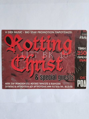 Rotting Christ ticket 18/10/1997 like new