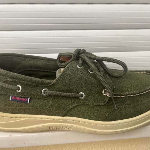 Sebago Scotty shoes like new, dark green suede, size 43