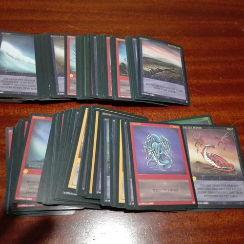Wyvern collectible card game used, 3 starter decks, 562 cards