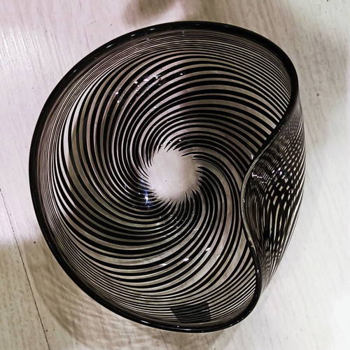 Morava small bowl new, crystal clear and black