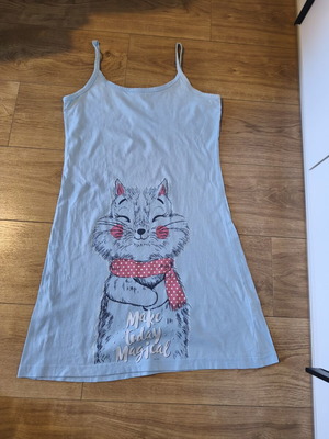 Vienetta nightgown size M like new, blue, 100% cotton