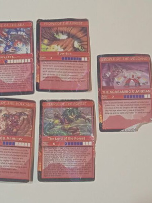 Gormiti cards used, pack with torn card gift