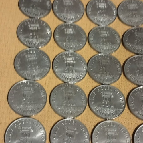Casino Loutraki collectible metal tokens 50 & 250 Drachmas
