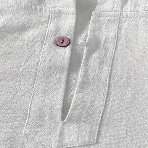 White linen men's hoodie shirt new, size M