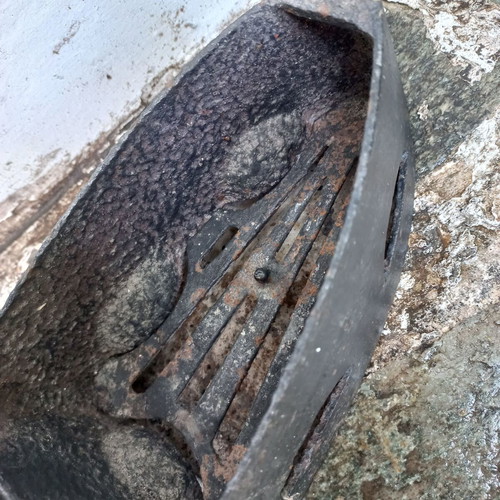 Karavaki Charcoal Iron used with ornate handle design