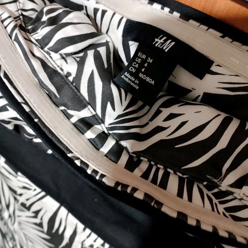 Short summer dress H&M like new, black and white, XS