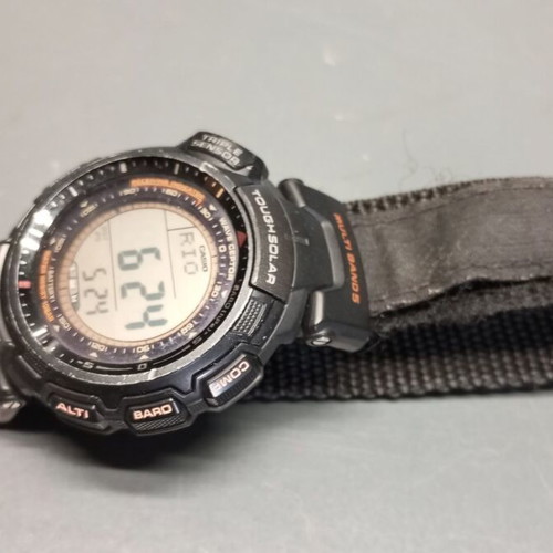 Casio Pro Trek Prw-1300Gj wristwatch used, solar, black