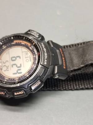 Casio Pro Trek Prw-1300Gj wristwatch used, solar, black