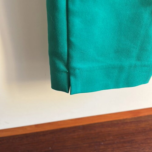 Stradivarius green pants with black belt like new, EU 40