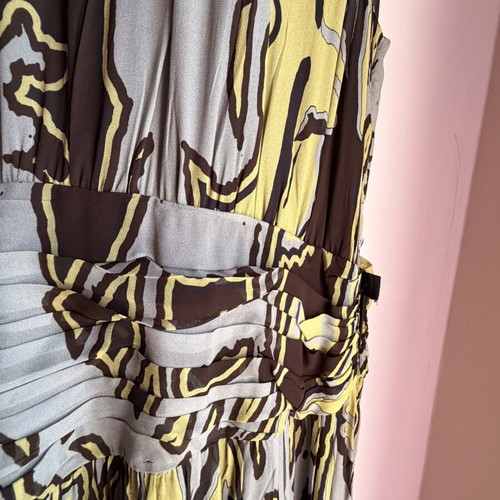 Massimo Dutti Limited Edition maxi dress size 38 new, grey and yellow